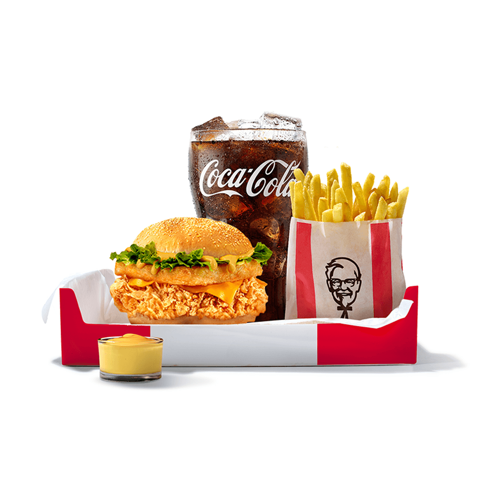 KFC Бургер кранчер комбо 